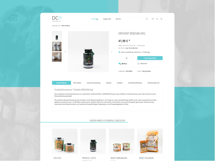 Website Redesign for a Dog Health Center