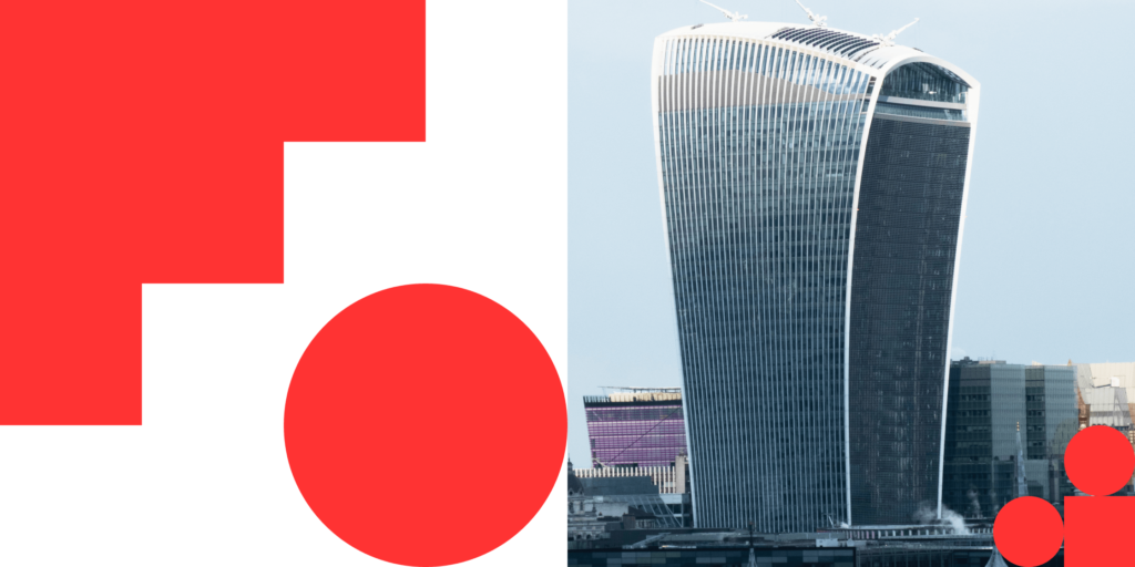 Photograph of London’s Walkie Talkie building as an example of terrible design choices and inadequate design verification processes in the real world—an analogy proving the importance of UI/UX design verification in software development.