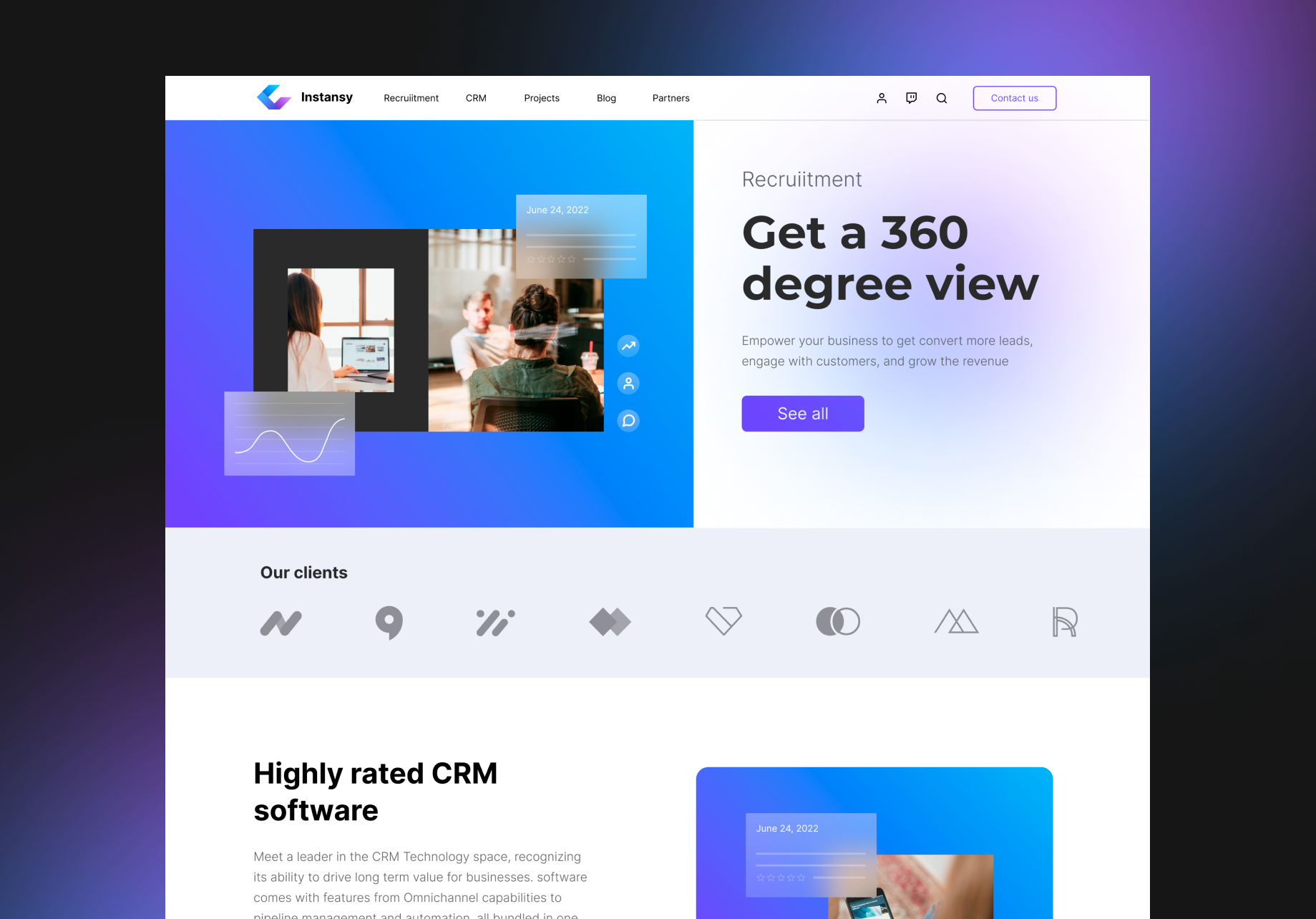 Website Development for a Recruitment Software and CRM Provider