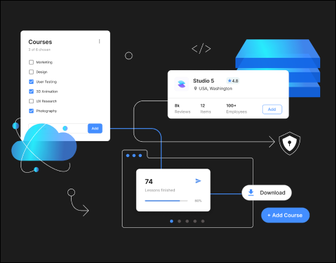 Functional MVP for a SaaS e-learning platform
